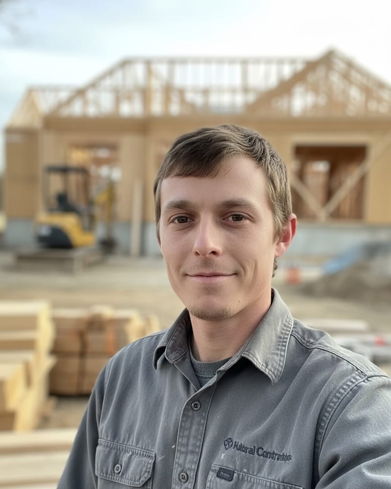 Koree Bobby, owner of Frame to Finish Construction, on a residential job site